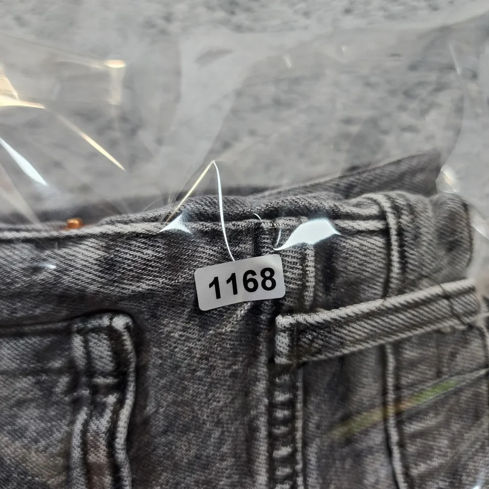 Levis 501 Button Fly Jeans Womens Size 27 Premium Black Wash Denim Big E Casual